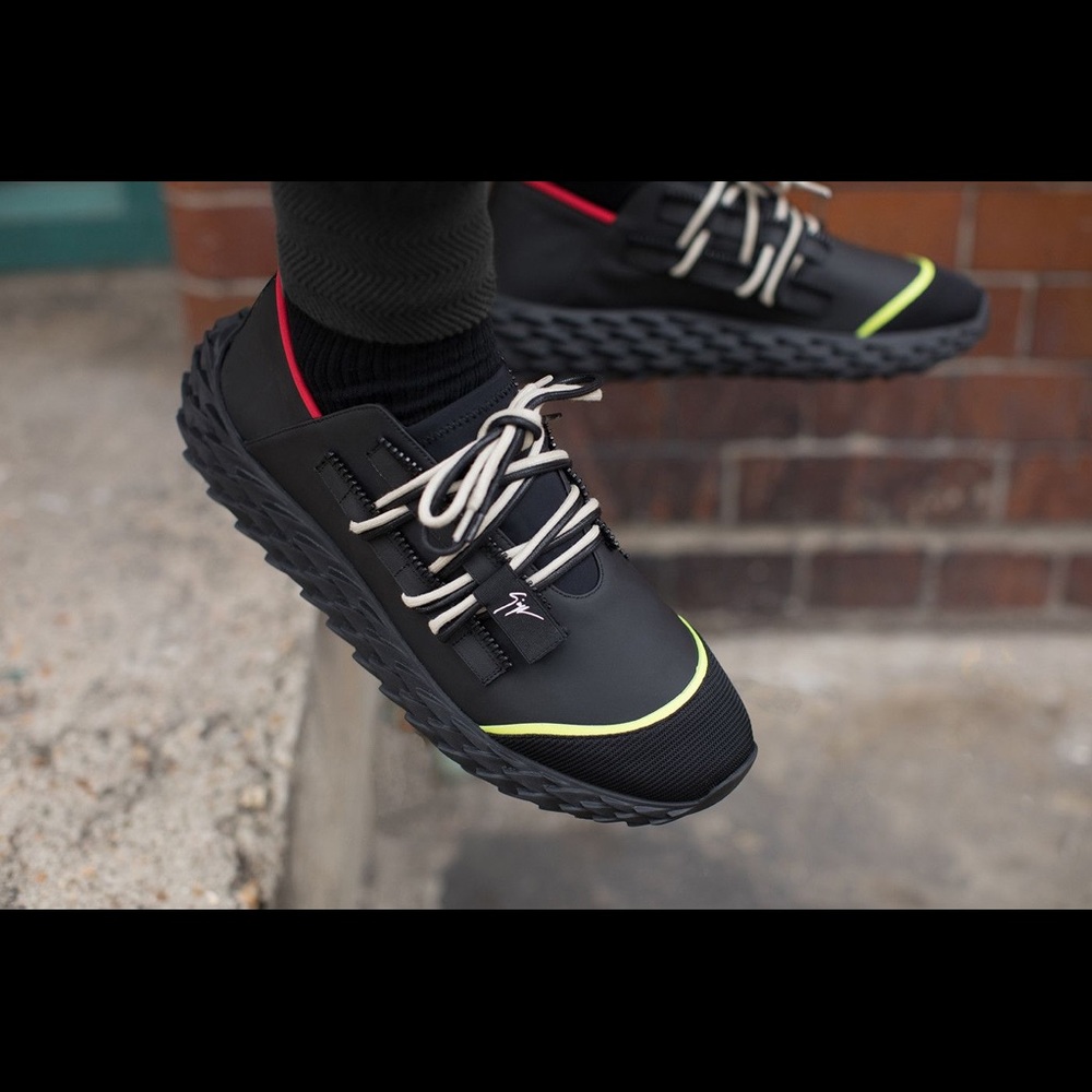 giuseppe zanotti NIB designer black leather runner - Picture 5 of 12